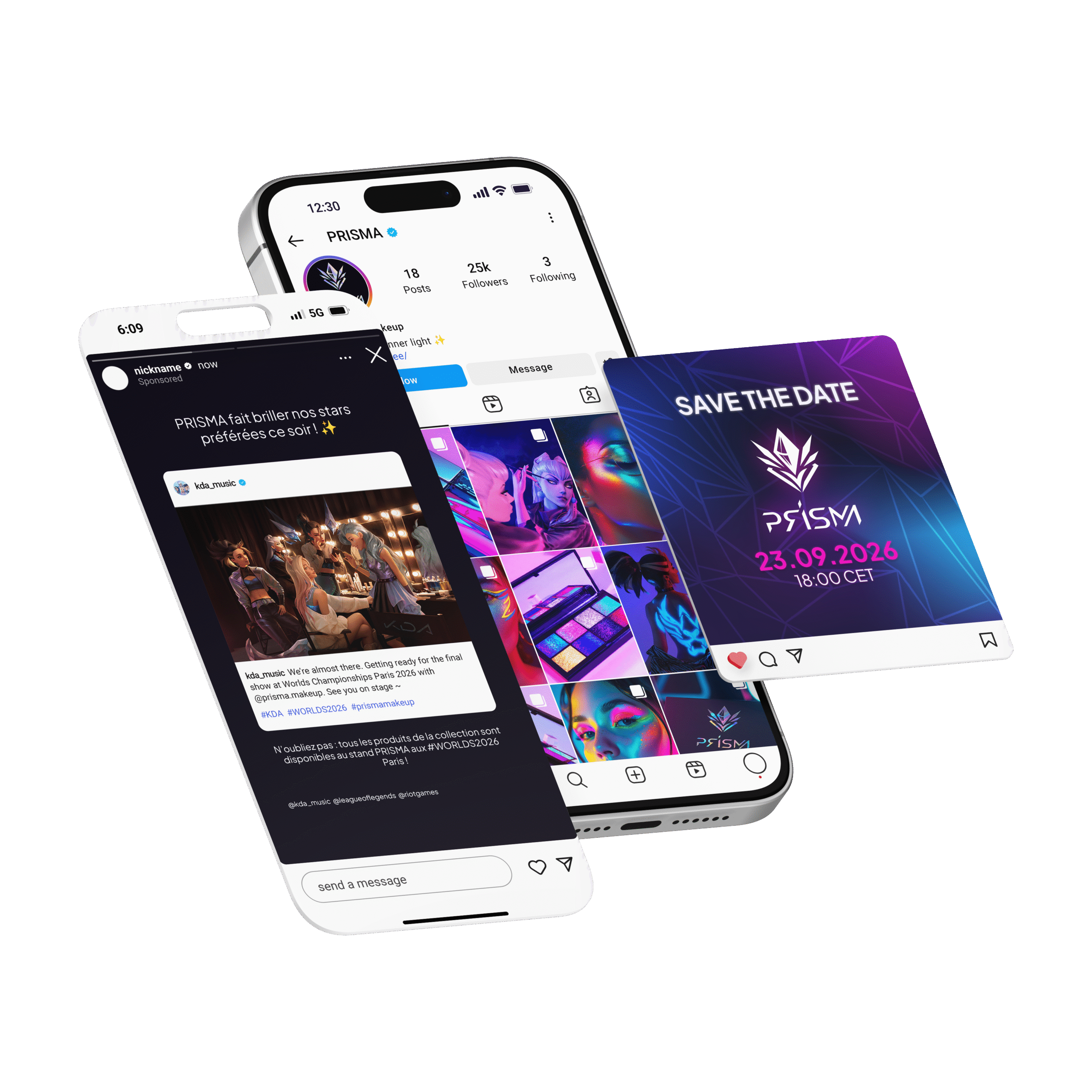 insta mockup post + story no background